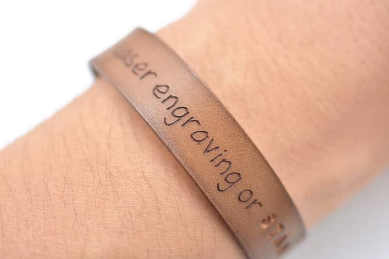 Leather bracelet personalized TA-041-5